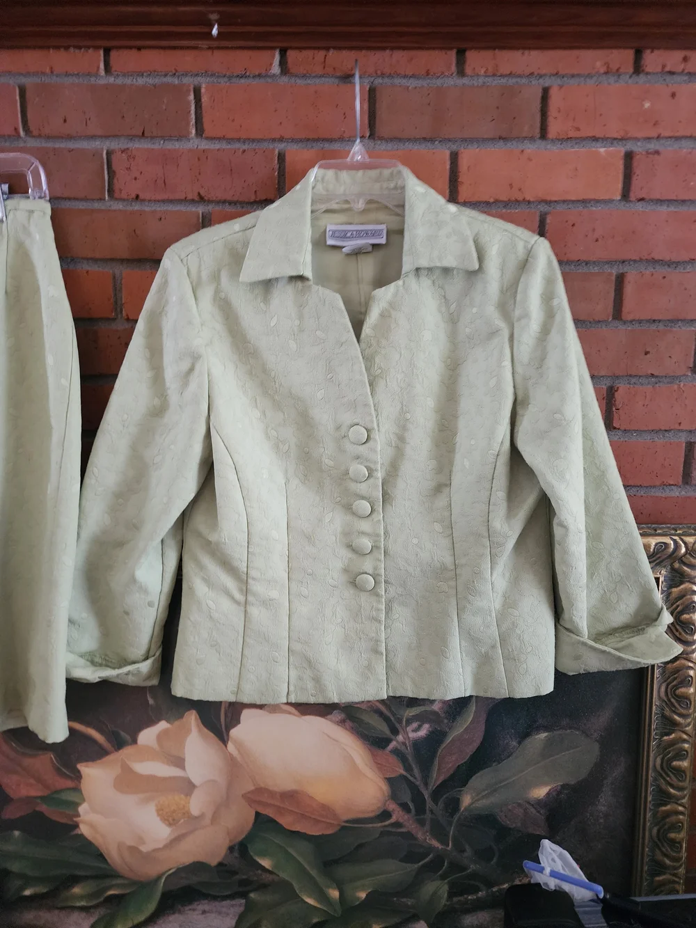 Jessica Howard Light Green Skirt & Jacket Set